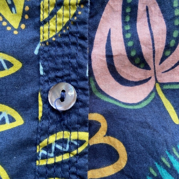 Gudrun Sjoden Women’s Shirt Dress Floral Organic Cotton Midi Medium Lagenlook - Picture 9 of 9